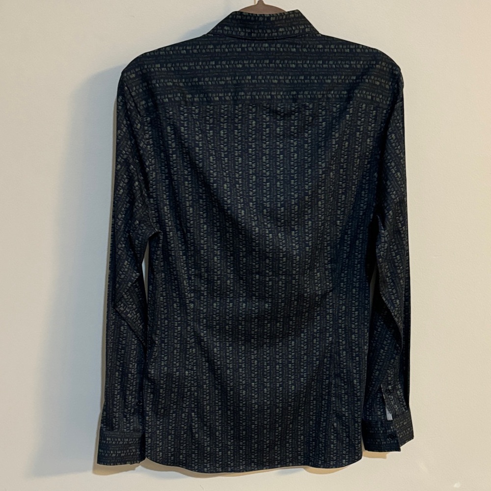 Ted Baker Navy Micro-Pattern Button-Down Shirt NWT - image 4